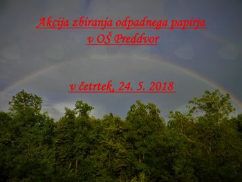 Akcija zbiranja odpadnega papirja v OŠ Preddvor