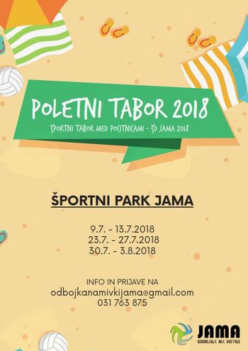 Poletni tabori v športnem parku Jama