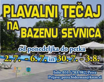 Bazen Sevnica - plavalni tečaj