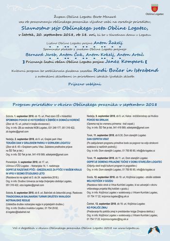 Slavnostna seja ob občinskem prazniku 2018