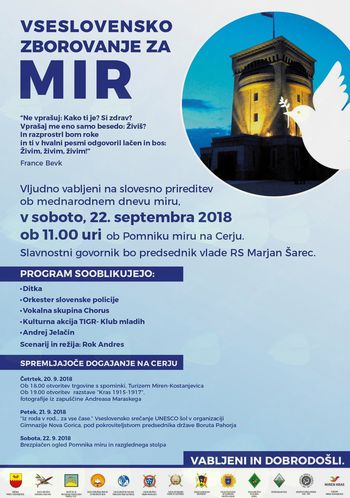 VSESLOVENSKO ZBOROVANJE ZA MIR