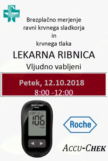 Brezplačne meritve krvnega sladkorja in krvnega tlaka