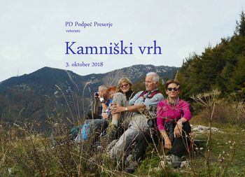 FOTOREPORTAŽA : Veterani PD na Kamniškem vrhu  3. 10. 2018                        