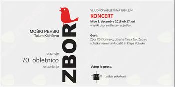 Koncert Moškega pevskega zbora Talum Kidričevo ob 70 letnici delovanja