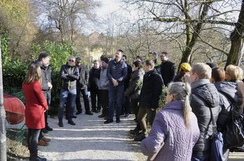 Odprtje prenovljenega stopnišča na Bregu