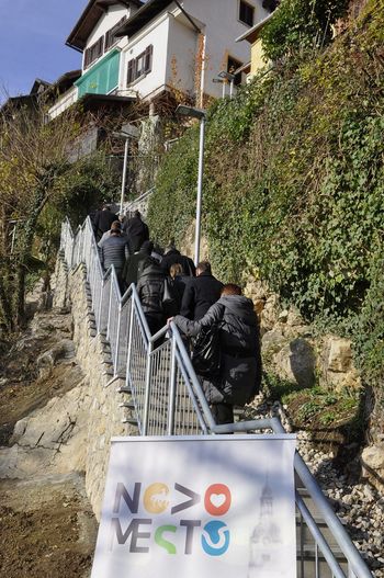 Odprtje prenovljenega stopnišča na Bregu