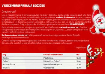Obisk Božička v občini Brezovica