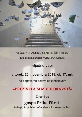 VABILO NA POGOVORNO DELAVNICO Z ERIKO FÜRST