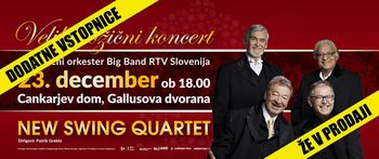 Zaradi izrednega zanimanja za božični koncert Simfoničnega orkestra RTV Slovenija z New Swing Quartetom, so v prodaji vstopnice za odprto generalko ob 15.00!  