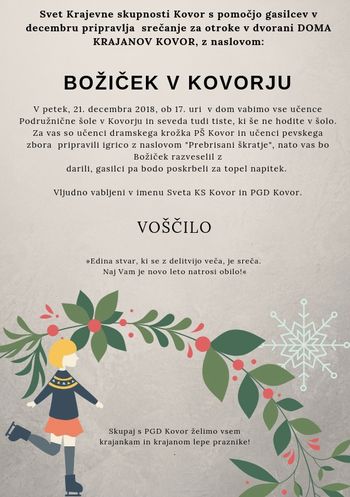 Dogodki  veselega decembra v Kovorju decembru 
