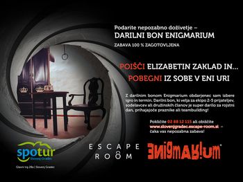 Darilni boni za Escape Room Enigmarium Slovenj Gradec
