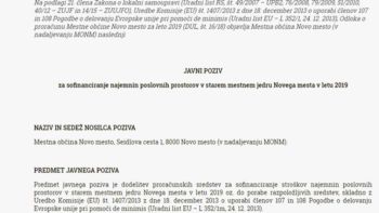 Sofinanciranje najemnin poslovnih prostorov v starem mestnem jedru