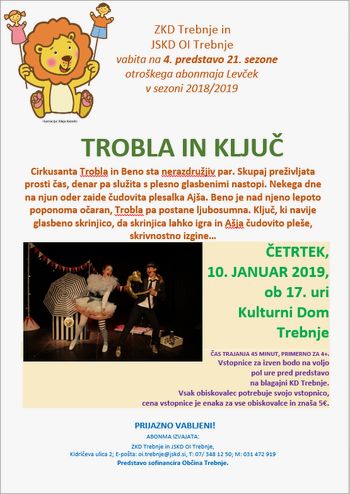 TROBLA IN KLJUČ - otroški abonma Levček