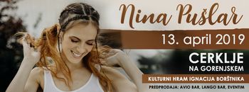 Aprila v Cerkljah koncert Nine Pušlar