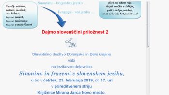 Vabilo na praznovanje mednarodnega dneva maternega jezika