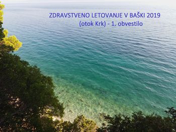 ZDRAVSTVENO LETOVANJE V BAŠKI 2019 - 1. obvestilo