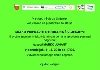 Šola za življenje in Kako pripraviti otroka na življenje   