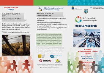 Februarske dejavnosti Večgeneracijskega centra Gorenjske v Preddvoru