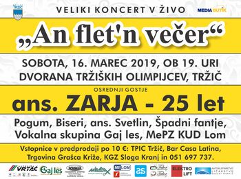 AN FLET'N VEČER BO V TRŽIČU