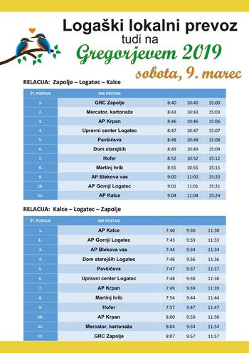 Na Gregorjev sejem z lokalnim avtobusom