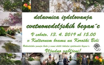 Delavnica izdelovanja nedeljskocvetnih beganic