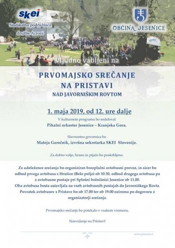 Prvomajsko srečanje na Pristavi
