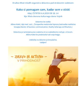 Delavnica : Kako si pomagam sam, kadar sem v stiski