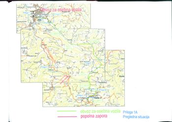 Zapora in obvoz po občinskih cestah Rovte - Hlevni vrh - Vrh Svetih Treh Kraljev - Žiri Zapora in obvoz po občinskih cestah Rovte - Hlevni vrh - Vrh Svetih Treh Kraljev - Žiri