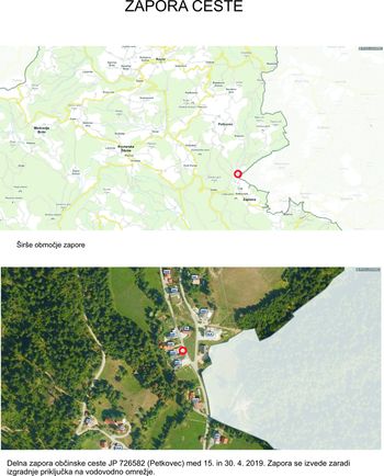 Delna zapora ceste Petkovec Delna zapora ceste Petkovec