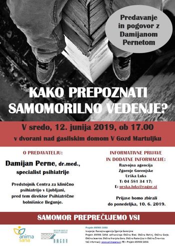 ANIMA SANA - predavanje KAKO PREPOZNATI SAMOMORILNO VEDENJE?