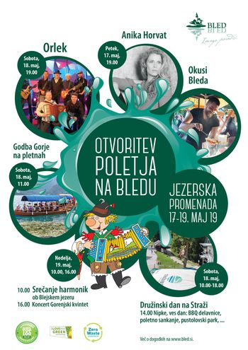 Odpiramo poletje, prihajajo Anika, Orlek, Gorenjski kvintet in harmonike
