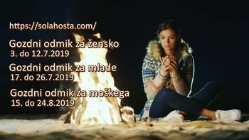 Gozdna šola Hosta organizira tri 10-dnevne gozdne odmike za vsakogar