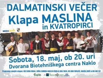 Dalmatinski melos, klapska pesem, vonj po morju v Naklem