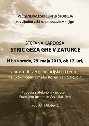 Predstavitev knjige Štefana Kardoša: STRIC GEZA GRE V ZATURCE