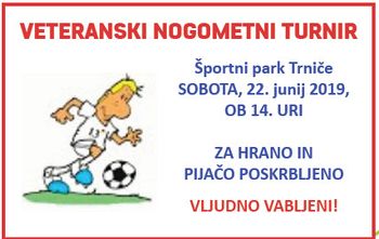 Veteranski nogometni turnir - 22. junij 2019
