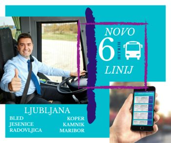 Hitra avtobusna linija Bled - Ljubljana - Bled
