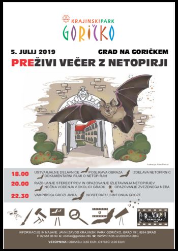 Večer z netopirji na gradu Grad na Goričkem