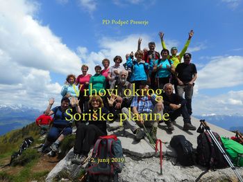 FOTOREPORTAŽA : PD po vrhovih okoli Soriške planine  2.6.2019                        