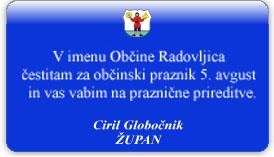 Prireditve ob prazniku občine Radovljica 5. avgustu