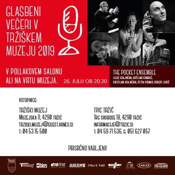 THE POCKET ENSEMBLE GOST TRETJEGA GLASBENEGA VEČERA V TRŽIŠKEM MUZEJU – množica glasbil s celega sveta napoveduje magični koncert pod zvezdami