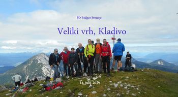 FOTOREPORTAŽA : PD na Velikem vrhu in Kladivu 14.7.2019                        