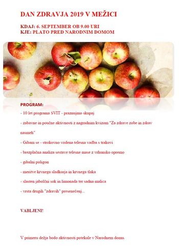 Dan zdravja 2019 (program)