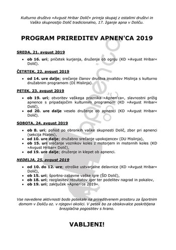 Apnen'ca 2019 Apnen'ca 2019