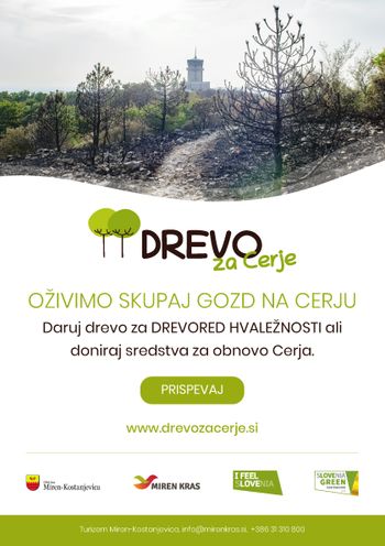 "DREVO ZA CERJE" - kampanja za ozelenitev Parka miru na Cerju