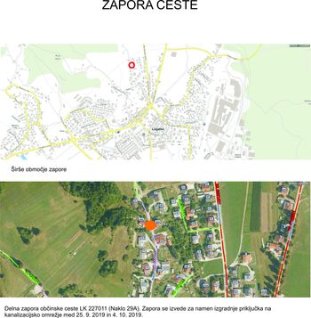 Delna zapora ceste - Naklo