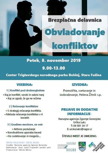 JESENSKE DELAVNICE V SKLOPU OBRTNO-PODJETNIŠKEGA CENTRA BOHINJ