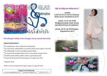Pevska delavnica Jaz sem moj glas