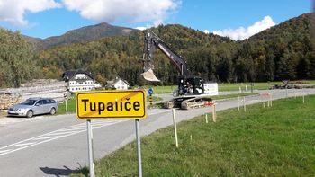 Gradnja krožišča v Tupaličah