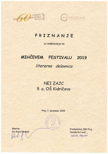 Priznanji učenkama