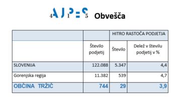 HITRO RASTOČA PODJETJA V OBČINI TRŽIČ HITRO RASTOČA PODJETJA V OBČINI TRŽIČ